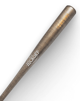 Baseball bat with OLD HICKORY and CROWN logos.